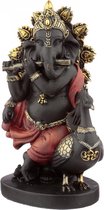 Ganash met fluit en pauw beeldje - boedhha