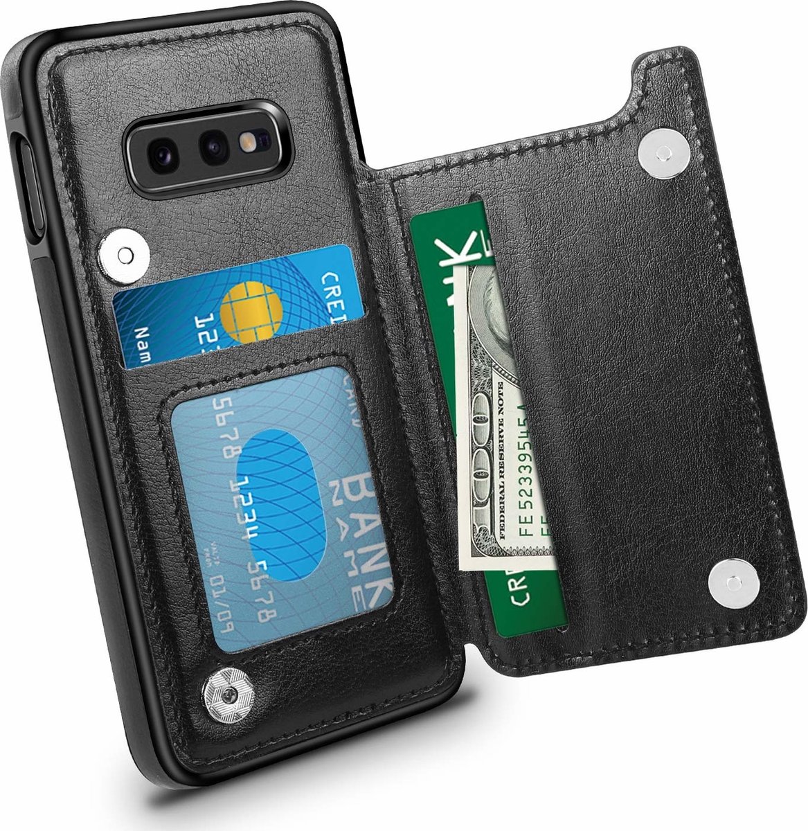 ShieldCase wallet case geschikt voor Samsung Galaxy S10e - zwart