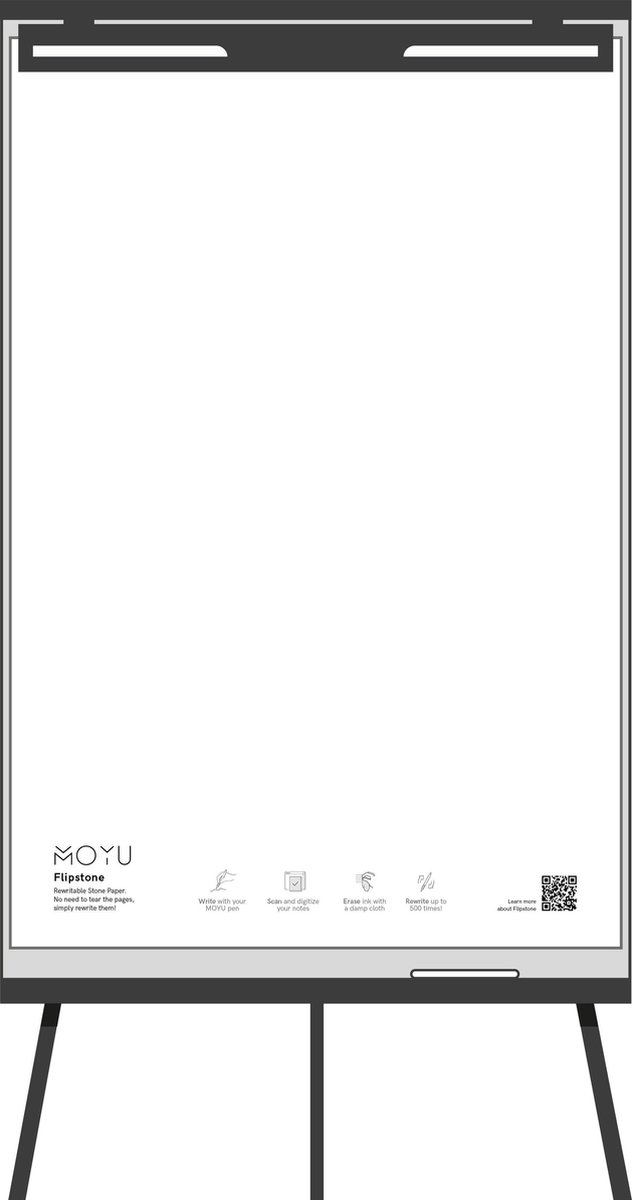 MOYU FlipStone Set | Uitwisbare Flipover | Uitwisbaar & Herschrijfbaar Steenpapier