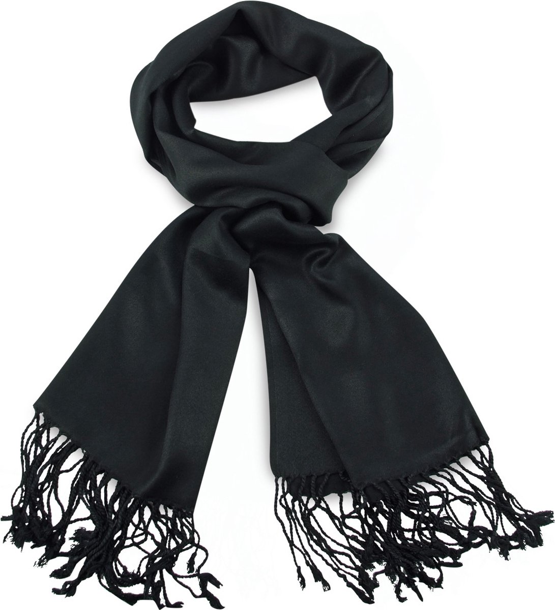 JB Collection - Sjaals - Pashmina zwart - zwart