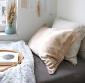 Mori Concept - Essential zijden kussensloop - 60x70 - Beige - 100% Moerbei zijde Voorkant – Mulberry Silk Pillowcase