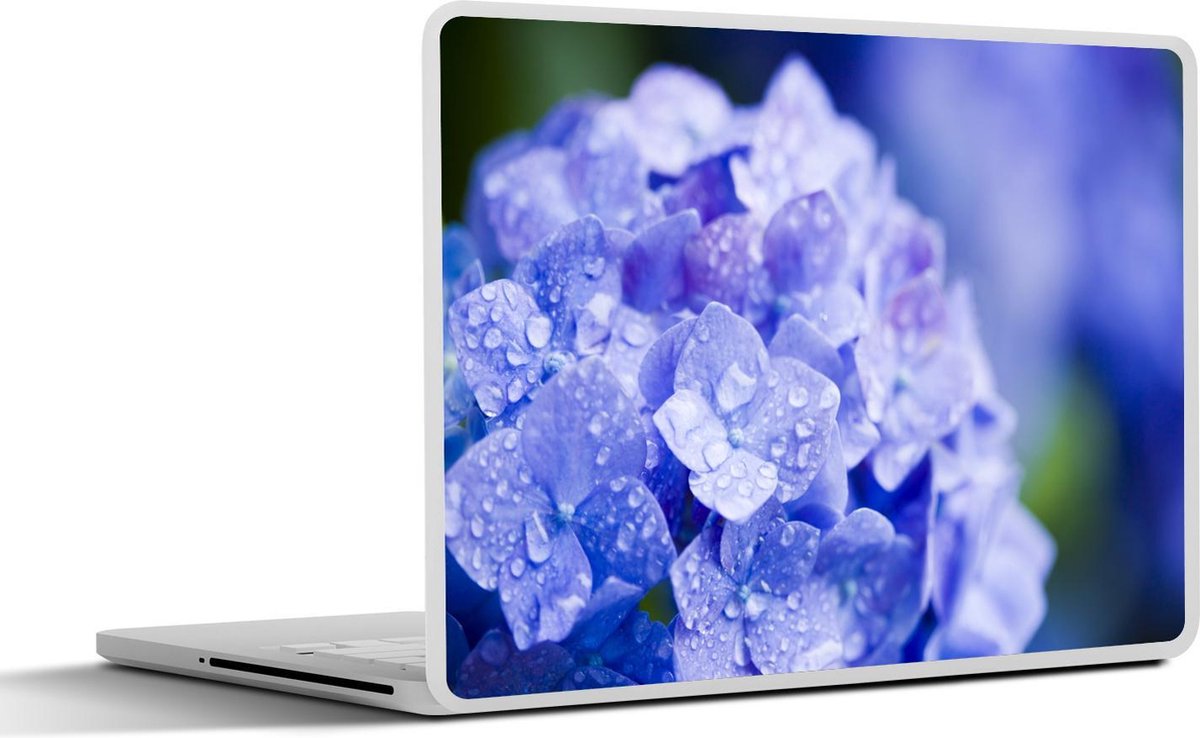 Afbeelding van product SleevesAndCases  Laptop sticker - 11.6 inch - Waterdruppels op een hortensia