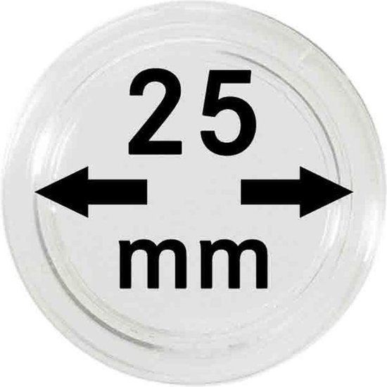 Capsules pièces Lindner Hartberger Ø 25 mm (10x) pour jetons capsules jetons capsule pièce