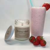 Luna Sky Candles | Strawberry Milkshake geur | Soja kaars | Geurkaars