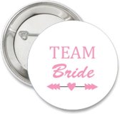 10X Button Team Bride Tribe wit - vrijgezellenfeest - bride to be - team bride - button