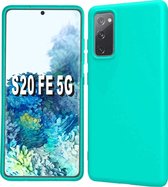 Samsung S20 fe hoesje - S20 fe hoesje Sea Blauw - Samsung Galaxy S20 fe hoesje Nano Liquid siliconen Backcover- hoesje Samsung S20 fe