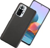 Xiaomi Redmi Note 10 Pro hoesje - MobyDefend TPU Gelcase - Mat Zwart - GSM Hoesje - Telefoonhoesje Geschikt Voor: Xiaomi Redmi Note 10 Pro