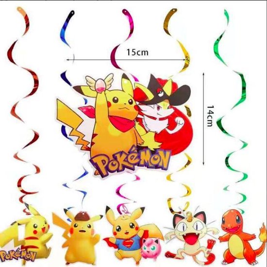guirlandes à suspendre anniversaire pokemon décoration