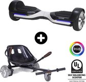 Denver HBO-6750 + Hoverkart | Oxboard | 6.5 Inch Hoverboard | Wit