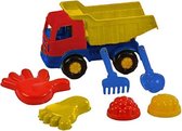 strandset met kiepwagen 7-delig blauw/geel/rood