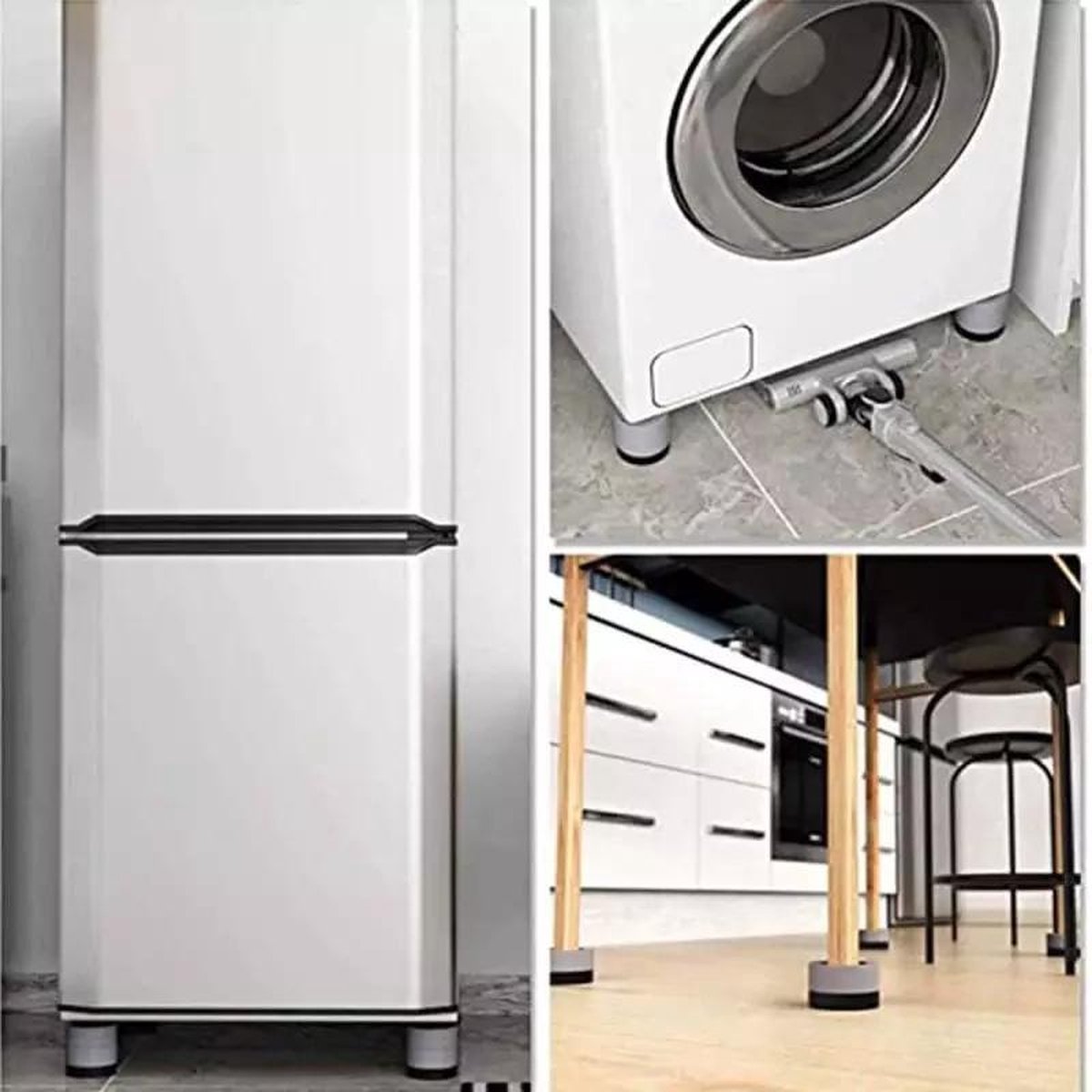Wasmachine Demper Set Van 4 Stuks - Trillingsdempers - Voor Onder De Wasmachine Antislip Dempers