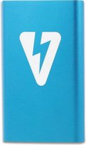 V-powerbank 8.000 mah Powerbank - Kleine Licht Gewicht Externe Batterij- 1 Poort (USB) - Minilader Iphone, micro USB en 30-pins Samsung- Inclusief Kabel