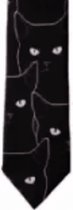 Stropdas-Black Cat- Zwarte Kat-Polyester-Charme Bijoux