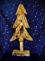 Christmas tree mini jono M - 50 cm hoog - kerstboom - tropische houtsoort gedroogd - hout - decoratiefiguur - kerstdecoratie - kerst - handgemaakt - interieur - accessoire - voor b