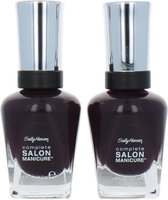 Sally Hansen Complete Salon Manicure Nagellak - 660 Pat On The Black (2 stuks)