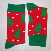 Vrolijke Mannen - Kerst - Sokken - Denneboom - Groen Multi -  Maat 40-46