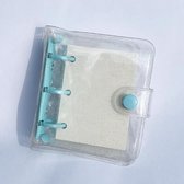 Blij Kind - notitieboekje - mini - a7 - transparant - glitter - blauw - notebook