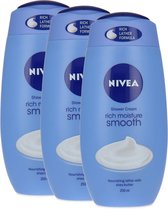 Nivea Rich Moisture Smooth Shower Cream - 250 ml (3 stuks)