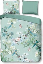 Premium Biologisch Katoen/Satijn Lits-jumeaux Dekbedovertrek Femme Groen | 240x200/220 | Luxe En Comfortabel | Hoogwaardige Kwaliteit