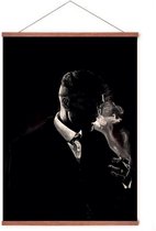 Poster In Posterhanger - Thomas Shelby - Kader Hout - 70x50 cm - Ophangsysteem