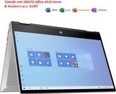 HP Pavilion x360 - 14 inch Full HD IPS - i3 1125G4 Quad Core processor- 8GB RAM - 128GB SSD - Windows 10 - Tijdelijk met GRATIS Office 2019 Home & Student 2019 t.w.v. €149! (verloo