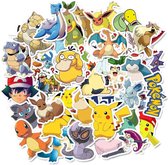 Pokémon Stickers -rezaup Pokemon 50 stks Hydro Flash Stickers Vinyl Waterdichte Stickers voor Laptop Skateboard Waterflessen Computer Telefoon Leuke Anime Stickers - (WK 02123)