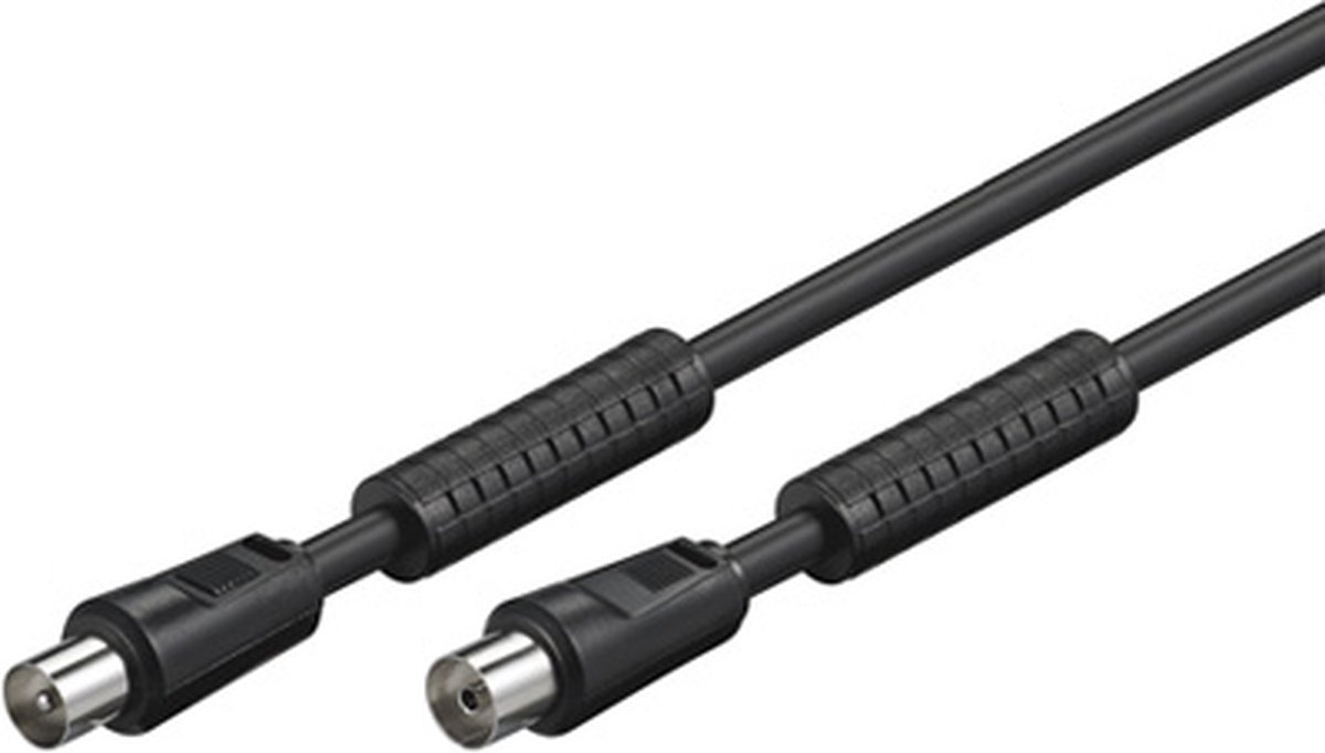 Alcasa S-PAK10S coax-kabel 10 m Zwart