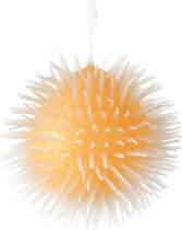 Oranje pufferbal Bal met glitters - 15 cm - Fidget Toy Topper - Knijp - Rek - Stretch