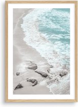 Poster - Canvas - Canvas schilderij - 30x40 cm - Natuur - Zee - Strand - Branding - A3 formaat - Hoge kwaliteit