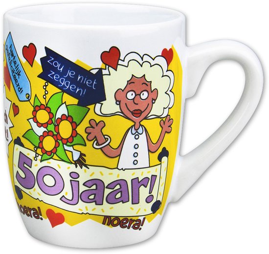 Cartoonmok 50 jaar vrouw