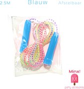 Minx! Springtouw voor kinderen - 2.5m - Blauw - Verstelbaar - Zachte Silicone/Extra bescherming van uw Kind - Jump Rope -