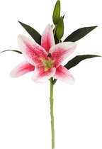 Gerimport Kunstbloem Vara Lilium 13 X 17 X 43 Cm Fucshia/groen