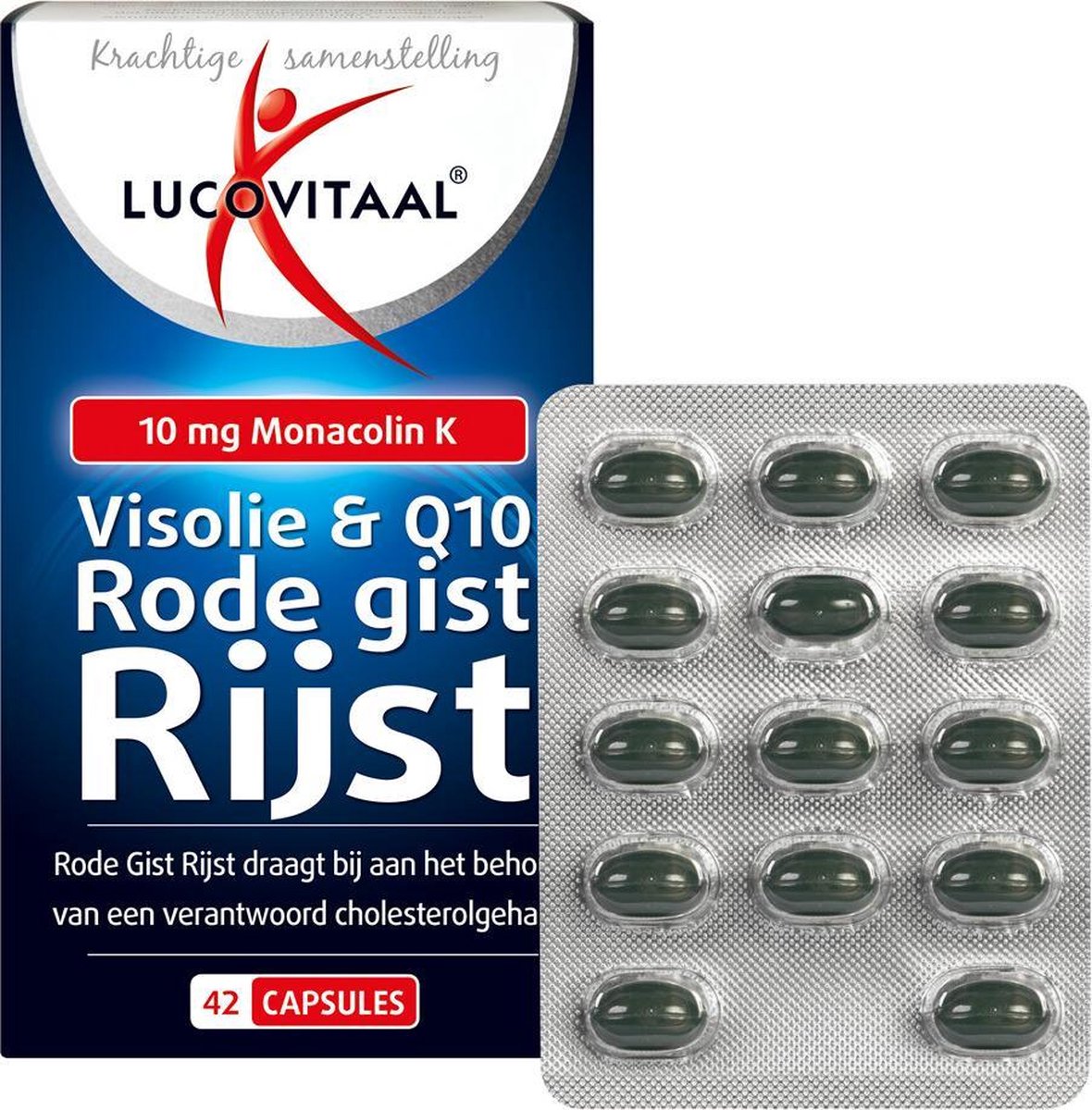 schuifelen Ondraaglijk mobiel Lucovitaal Visolie & Q10 Rode Gist Rijst Voedingssupplementen - 42 capsules  | bol.com