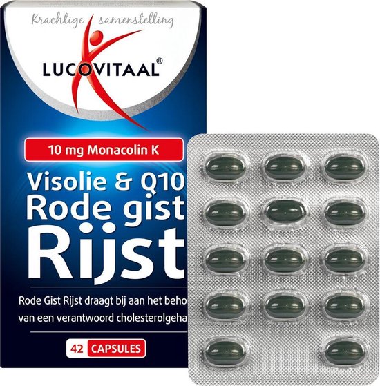 klem Zinloos Daar Lucovitaal Visolie & Q10 Rode Gist Rijst Voedingssupplementen - 42 capsules  | bol.com