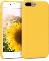 kwmobile telefoonhoesje voor Apple iPhone 7 Plus / 8 Plus - Hoesje met siliconen coating - Smartphone case in stralend geel
