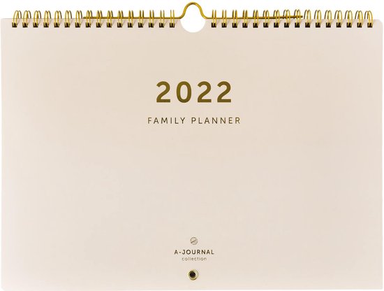 A-Journal Familieplanner - 2022 - Beige