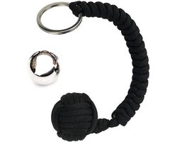 Apenvuist Sleutelhanger Paracord Zelfverdediging Zwart