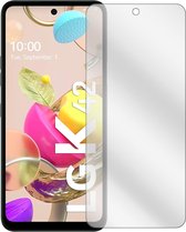 dipos I 2x Beschermfolie helder compatibel met LG K42 Folie screen-protector (expres kleiner dan het glas omdat het gebogen is)