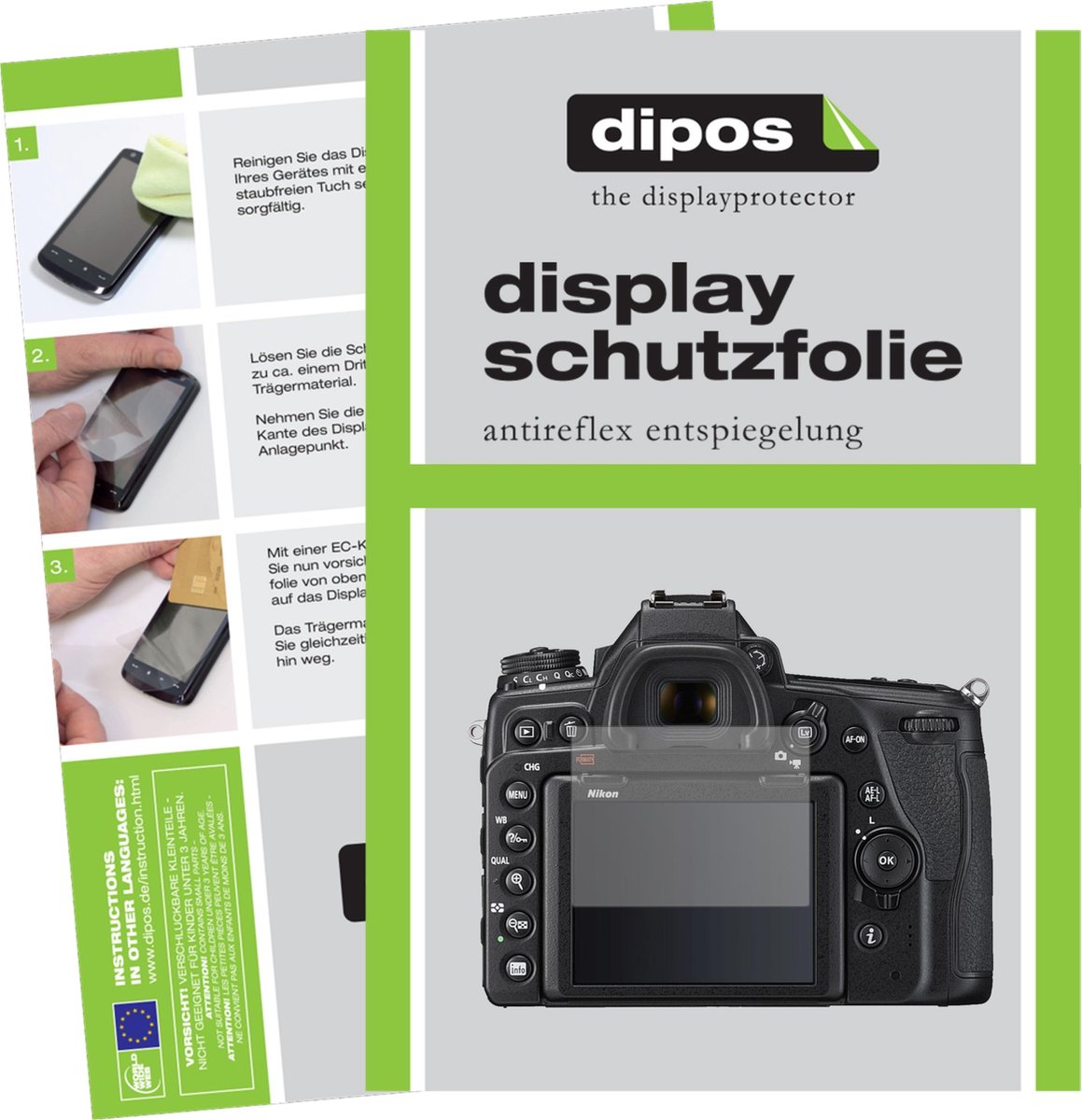 dipos I 2x Beschermfolie mat compatibel met Nikon D780 Folie screen-protector