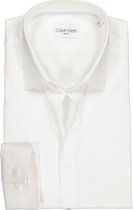 Calvin Klein slim fit overhemd - 2-ply stretch - wit - Strijkvriendelijk - Boordmaat: 41