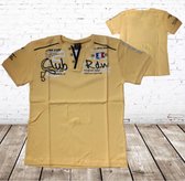 T-shirt Club 5 geel -Violento-L-t-shirts heren