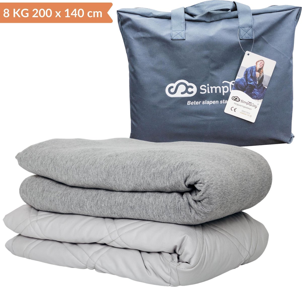 Simply Cosy Verzwaringsdeken Set Bamboe 8 kg productafbeelding