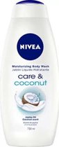 Nivea XXL Douchecrme - Care & Coconut - 6 x 750 ml - Familysize