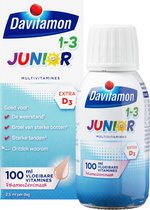 Bol.com Davitamon Junior 1+ vloeibare vitamines - vitamine kinderen - framboos - 100 ml aanbieding