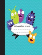 Composition Notebook, 8.5 x 11, 110 pages: Monsters