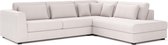 2,5+OTT. ROMANTIC ribstof gebroken wit/zilver