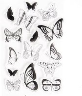 Set van 15 Verschillende Siliconen Stempels Butterflies | Vlinders | Herbruikbaar