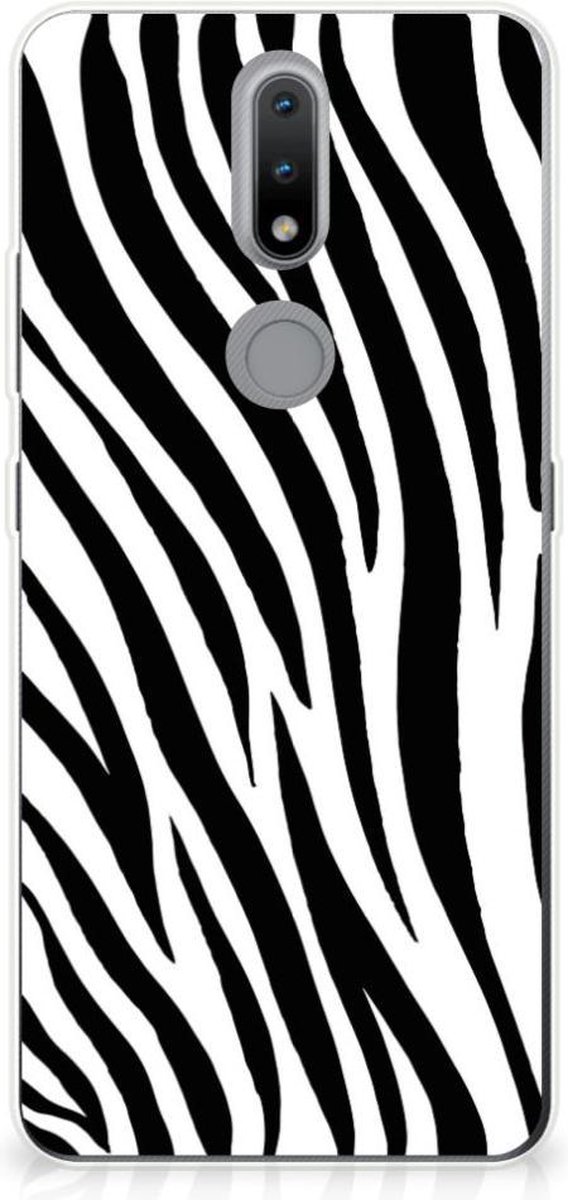 Nokia 2.4 TPU Hoesje Zebra