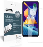 dipos I 2x Pantserfolie helder compatibel met Samsung Galaxy M11 Beschermfolie 9H screen-protector (expres kleiner dan het glas omdat het gebogen is)