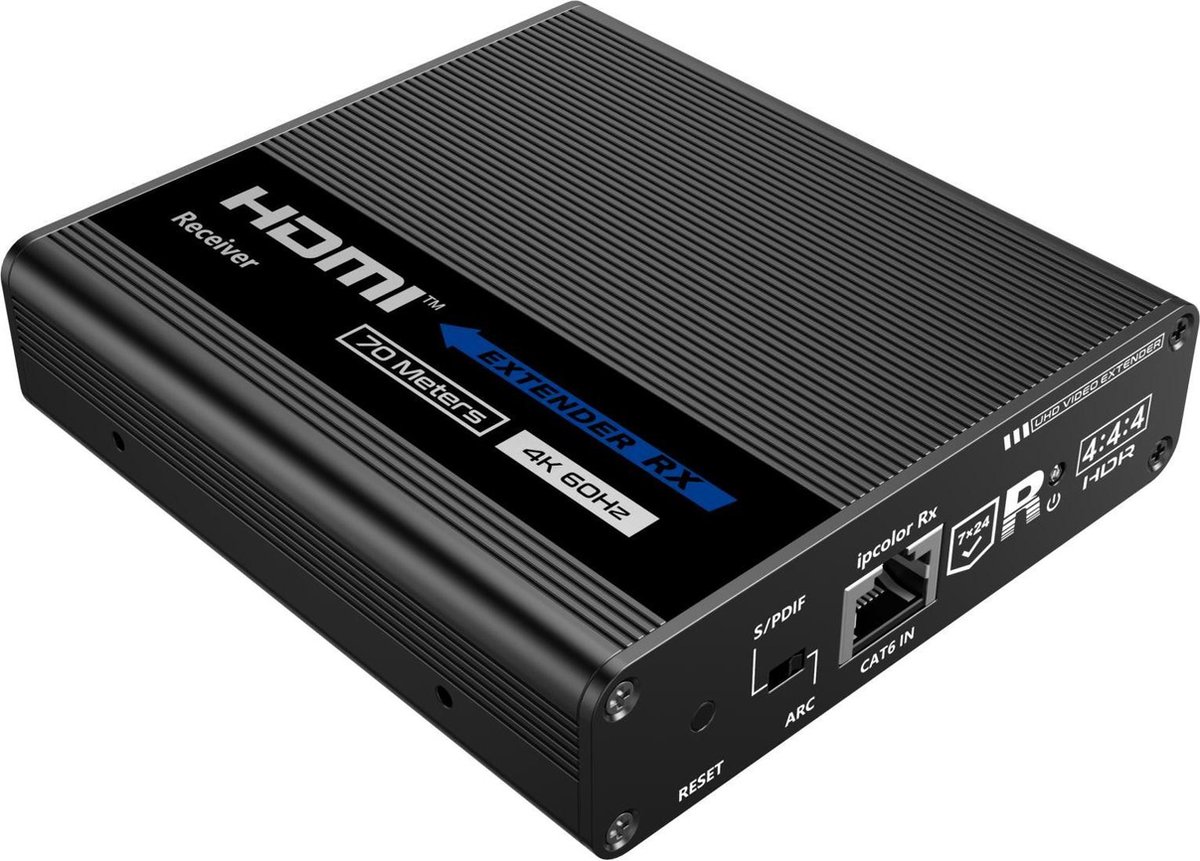 Allteq - HDMI verlenger - Ontvanger- Receiver - HDMI 2.0 - 4K - Verlengt tot max. 70 meter